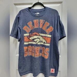 NFL Team Apparel Denver Broncos Short Sleeve Graphic Tee Shirt Size XL